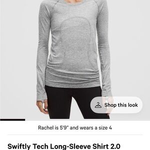 lululemon athletica Gray Long-Sleeve Top